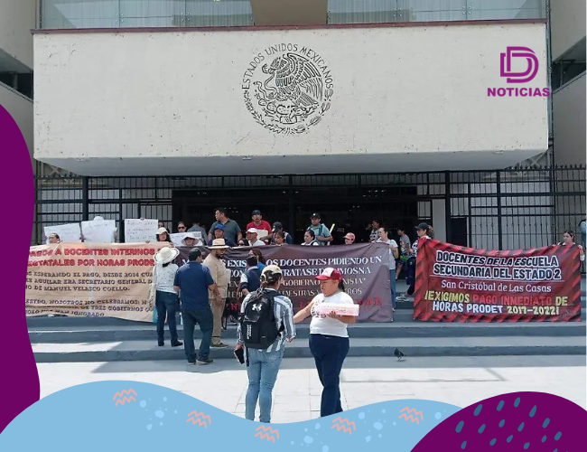 dia del maestro pago chiapas Docentes Exigen
