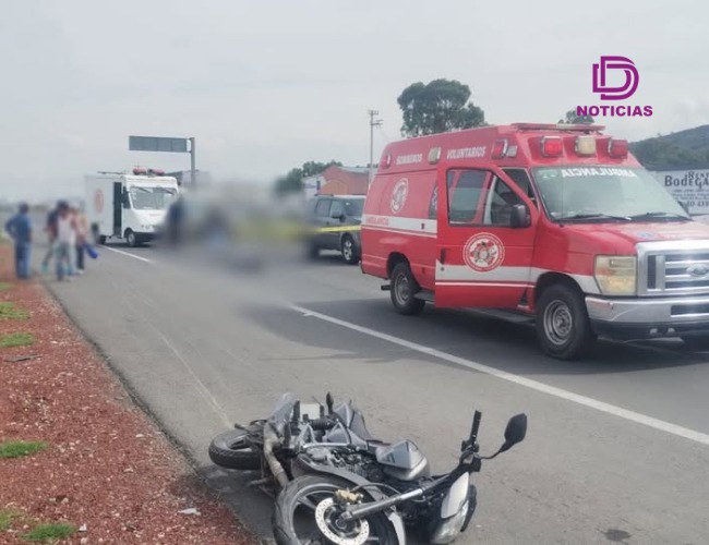 Muere motociclista sobre la carretera Pachuca-Cd.Sahagún